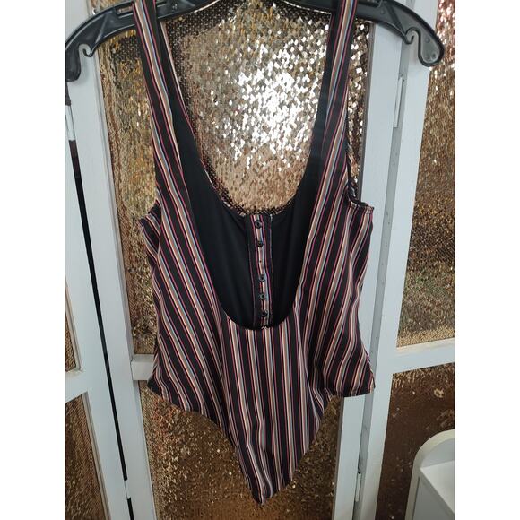 RVCA Bandit Striped Cheeky Bathing Suit One Piece Urban Outfitters Small - Picture 12 of 15